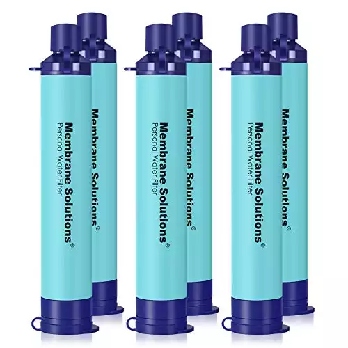 Membrane Solutions Straw Water Filter, Survival Filtration Portable Gear, Emergency Preparedness