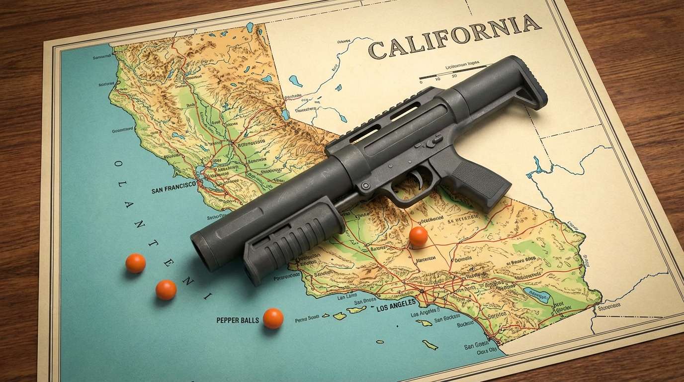 pepper ball guns in california